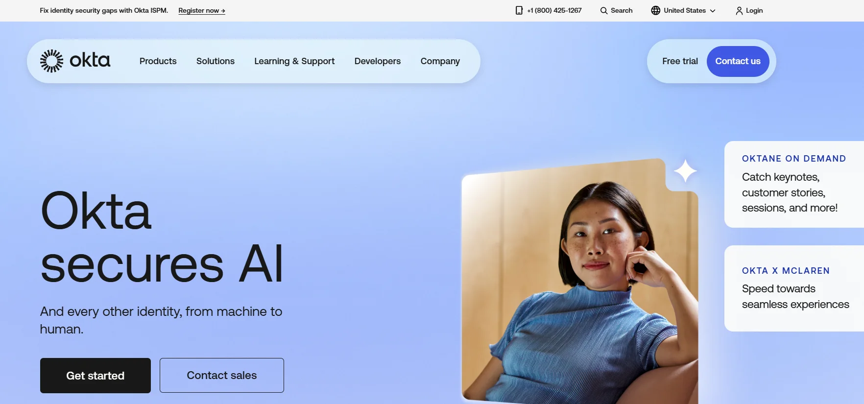 Okta enterprise identity management dashboard